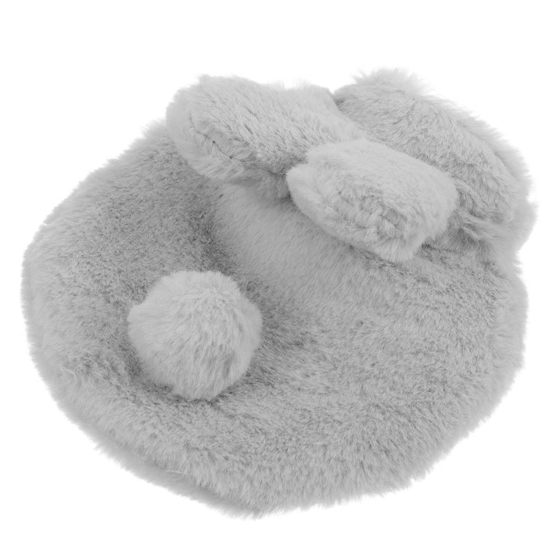 Soft Plush Gray Hot Water Bag Hand Warmer For Pain Relief Portable Outdoor Home Use - Image 2