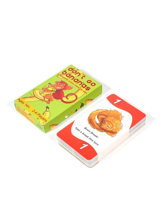 null - English Board Game DON'T GO BANANAS Does NoT EaT Banana Family InTeracTive Challenge QuesTion And Answer Card-Color:DON'T GO BANANAS Does NoT EaT Banana - Image 1