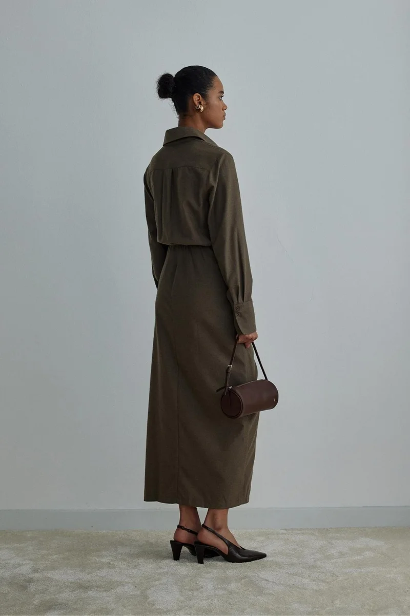 سود كوليكشن Saud Collection Bitter Brown Lal Baguette Bag