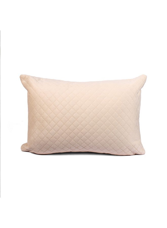 STITCHNEST مجموعة من 2 غطاء وسادة | مخمل مبطن | بيج | مظهر ناعم وعالي الجودة | 12x18 بوصة | مناسب للكنبة وديكور غرفة المعيشة - Image 4