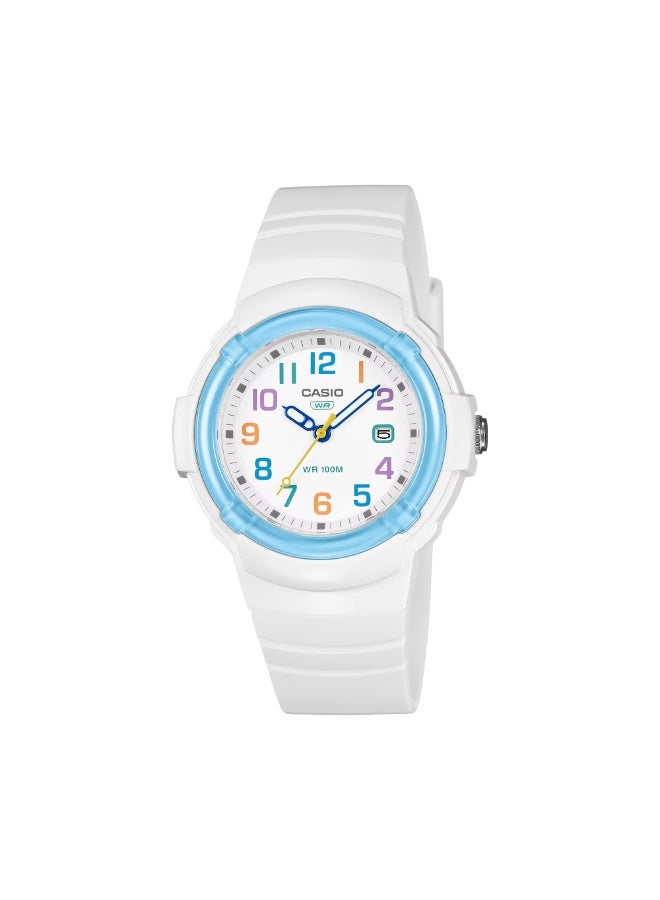 CASIO ساعة بنات بقرص تناظري مع عرض التاريخ LX-800H-7A2V- 40.9 × 34.7 × 12 مم