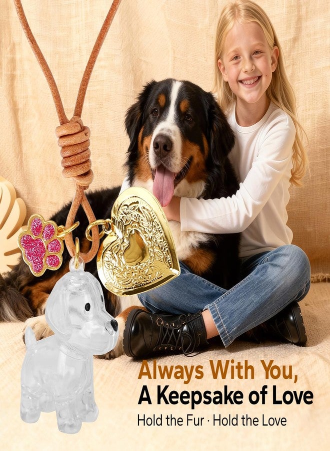 Forever Pup Dog Hair Collector Keychain Dog Fur Keepsake Pet Memorial Gifts for Dogs Pets Fur Memory Charm with Storage Photo - Image 4