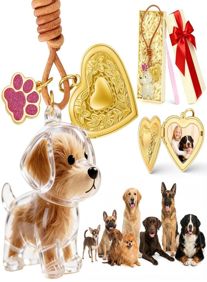Forever Pup Dog Hair Collector Keychain Dog Fur Keepsake Pet Memorial Gifts for Dogs Pets Fur Memory Charm with Storage Photo - Image 1