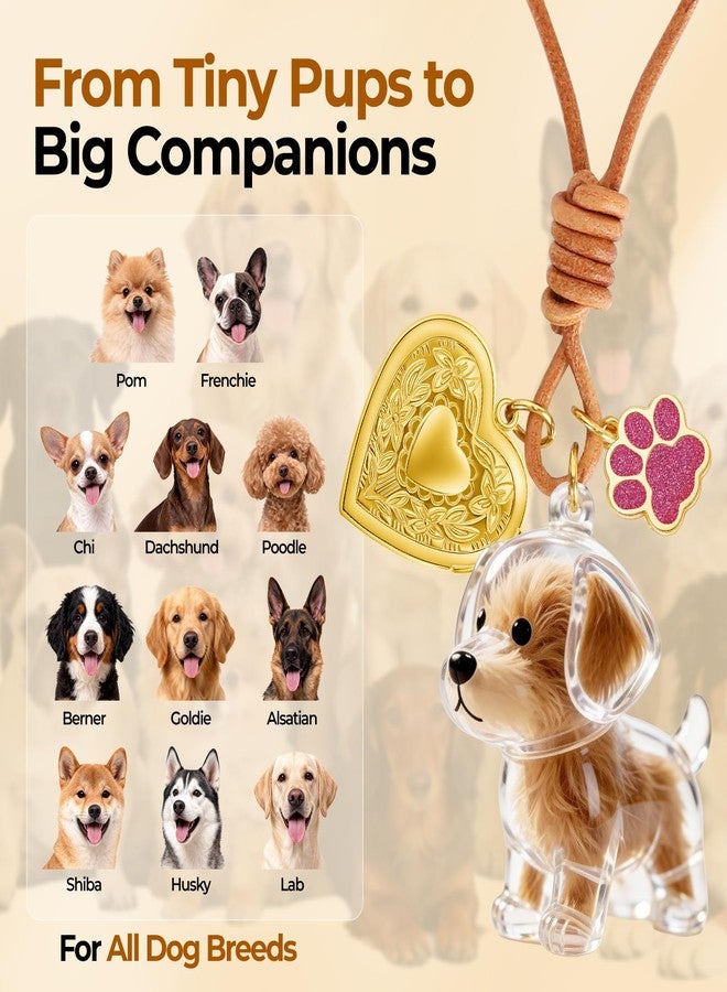 Forever Pup Dog Hair Collector Keychain Dog Fur Keepsake Pet Memorial Gifts for Dogs Pets Fur Memory Charm with Storage Photo - Image 2