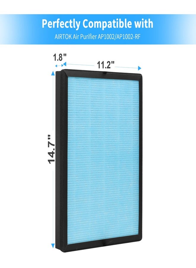 GoKBNY فلتر بديل من GoKBNY، عبوة من قطعتين، متوافق مع أجهزة تنقية الهواء AIRTOK AP1002 و Pure Morning APH230C، رقم القطعة AP1002-RF، فلاتر 3 في 1 - Image 2