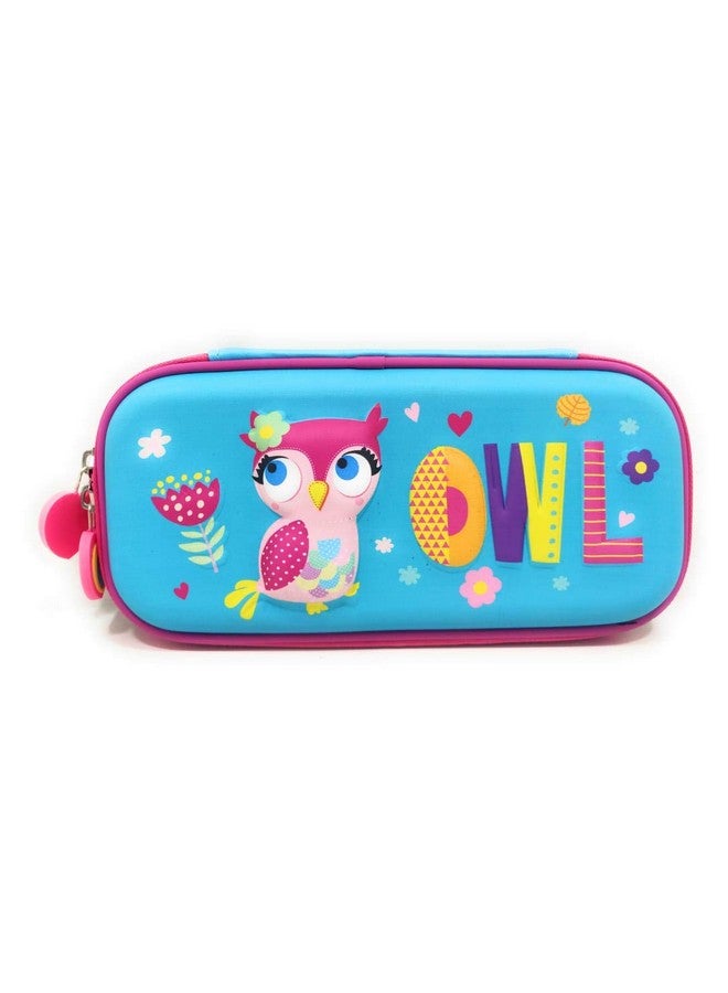 فنبلاست حافظة أقلام متعددة الأغراض بسحاب من فن بلاست، حقيبة أقلام وحقيبة أقلام رصاص لحفظ اللوازم المدرسية للأطفال (بومة - صغيرة) - Image 1