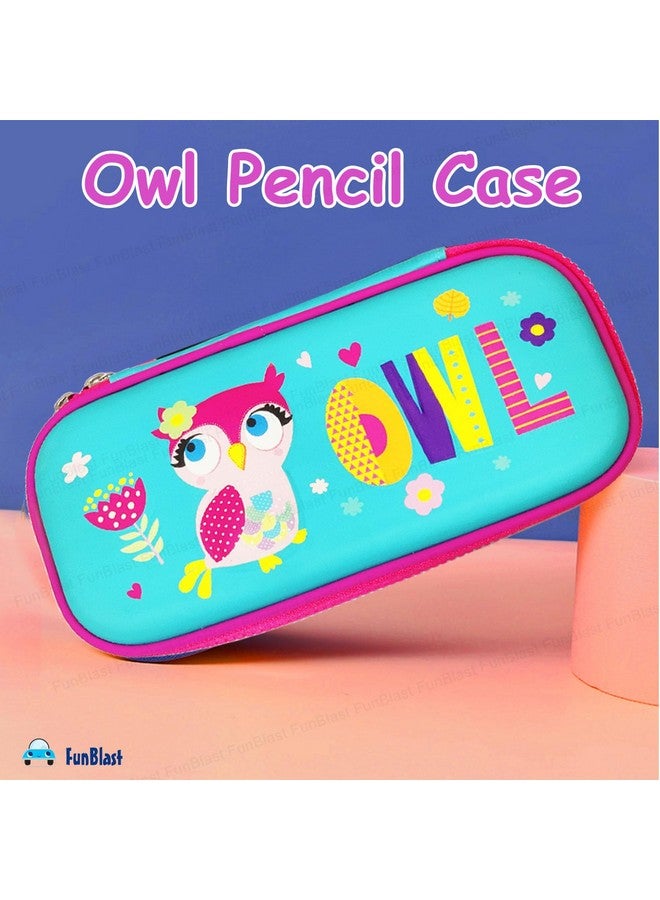 فنبلاست حافظة أقلام متعددة الأغراض بسحاب من فن بلاست، حقيبة أقلام وحقيبة أقلام رصاص لحفظ اللوازم المدرسية للأطفال (بومة - صغيرة) - Image 2