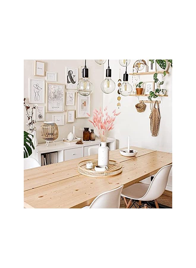 The Bros Natural Bunny Tails Dried Flowers, 70 Pcs Dried Lagurus Ovatus, Dried Pink Pampas Grass Decor for Farmhouse Flower Arrangements Wedding Home Boho Party Decorations - Image 2