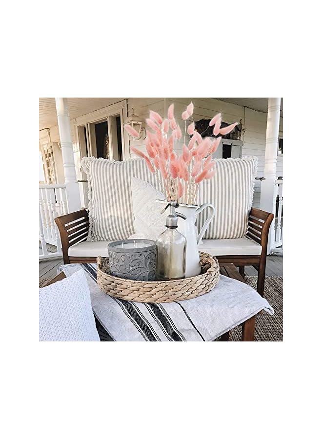 The Bros Natural Bunny Tails Dried Flowers, 70 Pcs Dried Lagurus Ovatus, Dried Pink Pampas Grass Decor for Farmhouse Flower Arrangements Wedding Home Boho Party Decorations - Image 3