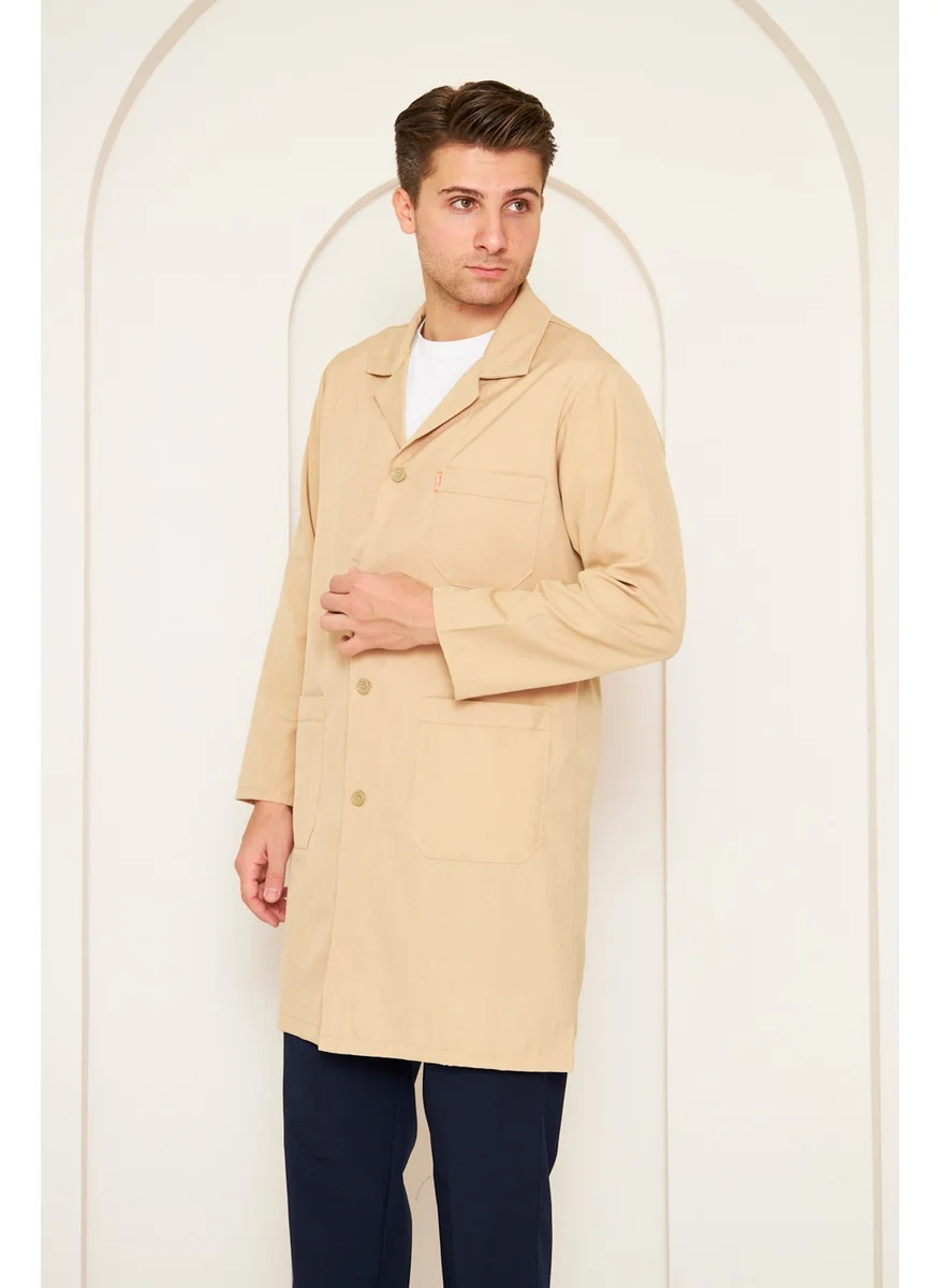 Mervem Alpaca Fabric Master Apron Beige