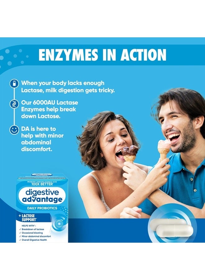 Digestive Advantage Lactose Defense with Lactase Enzymes & Probiotics for Digestive Health, Support for Breaking Down Lactose, Minor Abdominal Discomfort & Gut Health, 96ct Capsules (Pack of 4) - Image 5
