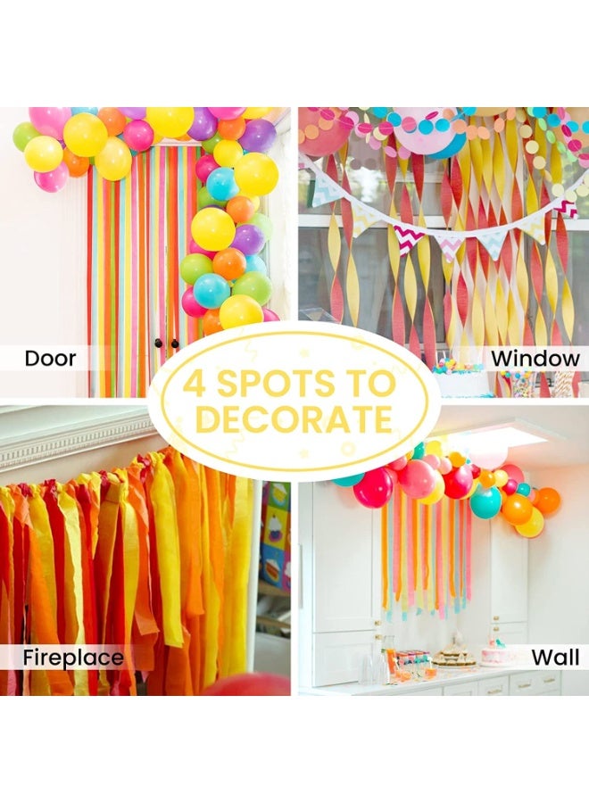 DURKU Crepe Paper Streamers Pack of Party Streamers in 8 Pastel Colors for Birthday Decorations, Party Decorations, Wedding Decorations Baby Shower Decorations 8 Rolls - Image 4