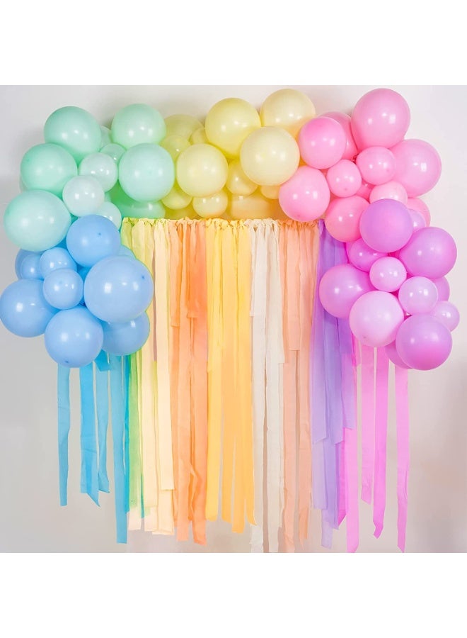 DURKU Crepe Paper Streamers Pack of Party Streamers in 8 Pastel Colors for Birthday Decorations, Party Decorations, Wedding Decorations Baby Shower Decorations 8 Rolls - Image 2