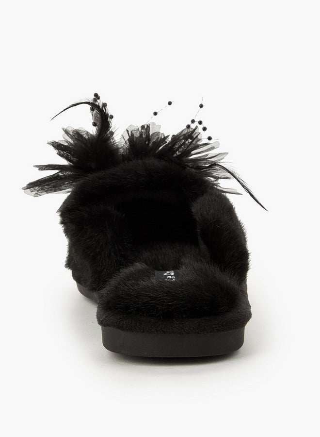 Le Confort Women Floral Accent Bedroom Slides - Image 5