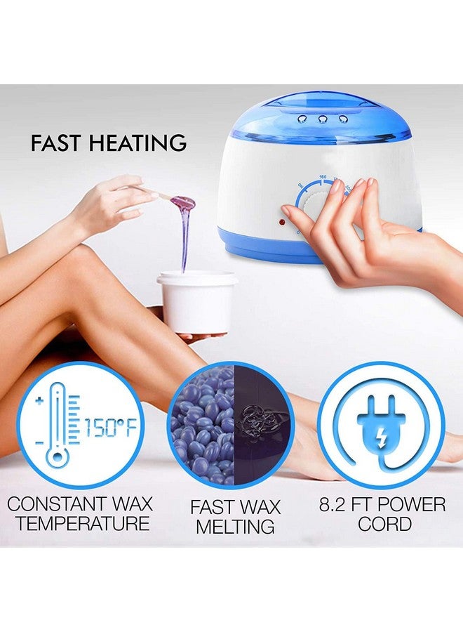 CESITRA Pro Wax 100 Warmer Hot Wax Heater with Wooden Chips for Hard, Strip and Paraffin Waxing Kit for Women (Multi color)(10 strip free) (with melt bens) - Image 4