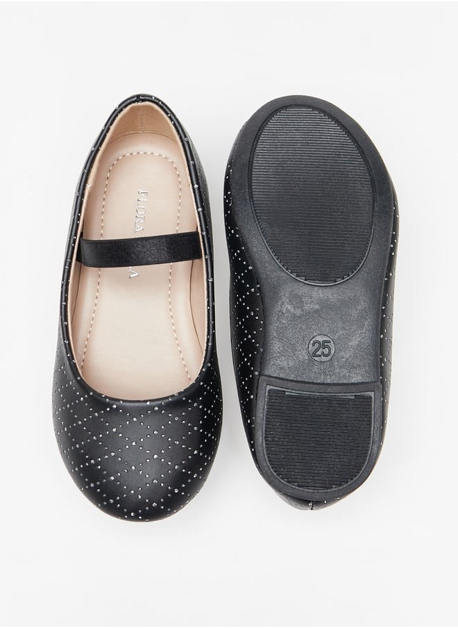 Flora Bella By Shoexpress - Girl's Embellished Mary Jane Shoes with Elasticated Strap - Image 1