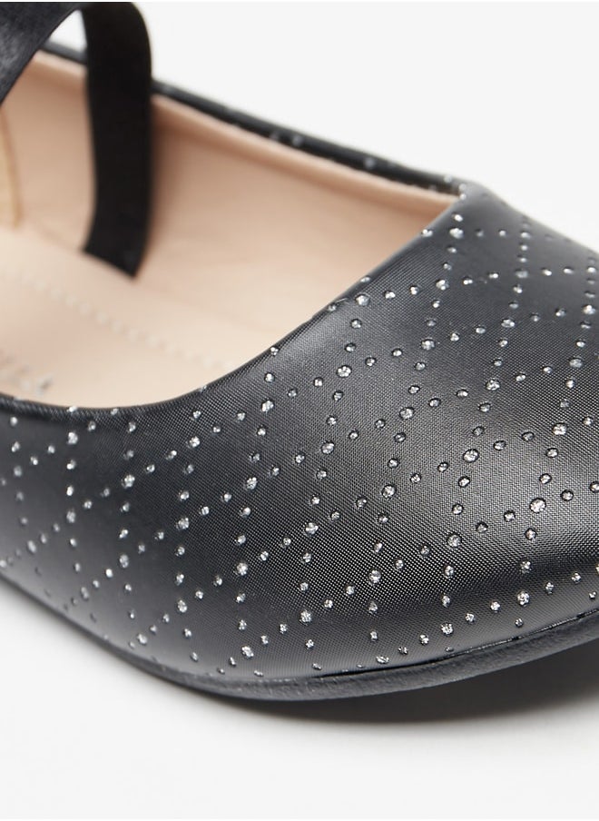 Flora Bella By Shoexpress - Girl's Embellished Mary Jane Shoes with Elasticated Strap - Image 1