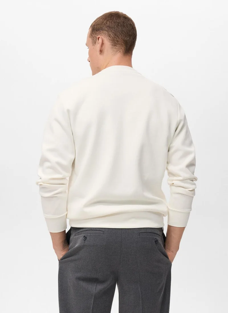 مانجو مان Regular-fit cotton sweatshirt