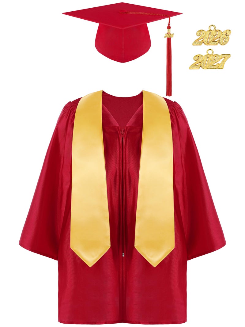 SOMSOC 4 Pieces Kindergarten Graduation Gown Grad Cap Set for Kids Preschool Nursery Graduation Stole Gown with 2025 Tassel - Image 2