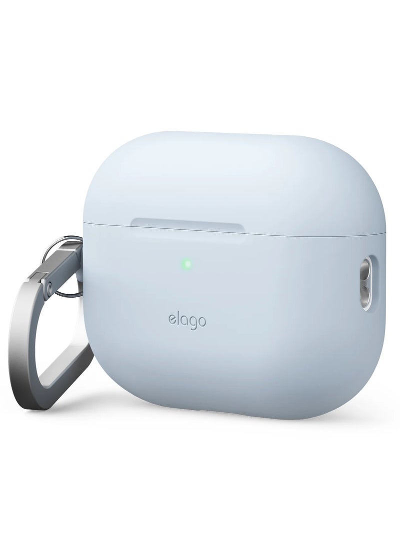 Elago Silicone Hang designed for Airpods Pro 3 [3rd Generation] Secure Fit Case Cover with Carabiner - Light Blue