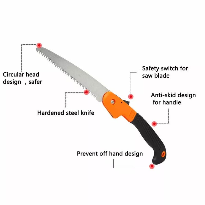 Mishrit أداة قطع شجرة قابلة للطي من ميشريت مصنوعة من الفولاذ لقص وتقليم فروع الأشجار - Image 2