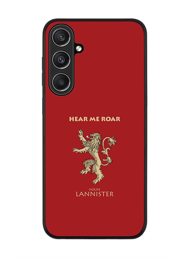 Stylizedd Rugged Black Edge case for Samsung Galaxy S23 FE, Custom Slim fit Flexible Anti Drop Thin Phone Case Cover - GOT House Lannister - Image 1
