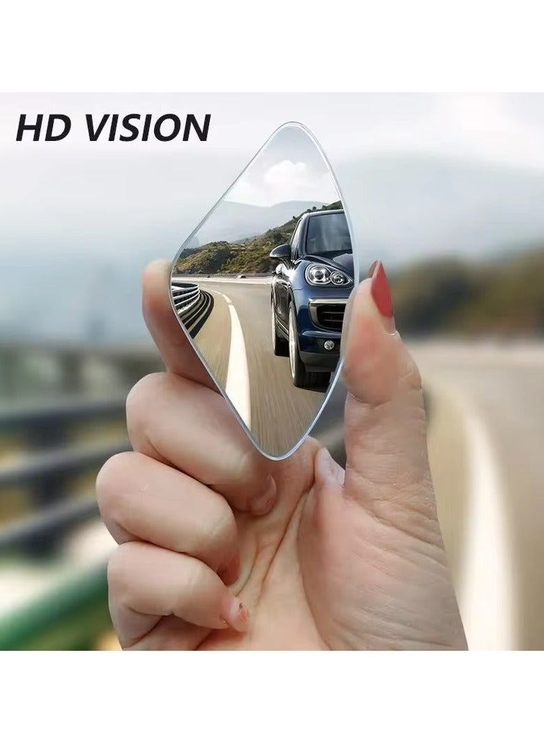 Generic Blind Spot Mirrors 360° Car Mirror Wide Angle 2 Pieces Car Adjustable Auxiliary Rearview Mirrors HD Frameless Small Car Mirrors  - Image 3