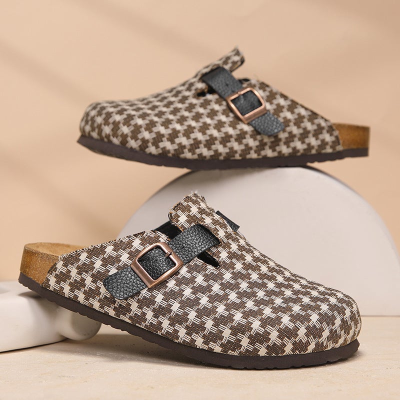 2026 ربيع أحذية النساء الجديدة مع الأقدام السميكة، انزلاق على مريحة Birkenstock-النمط العادي مغلق إصبع القدم البغال - Image 4