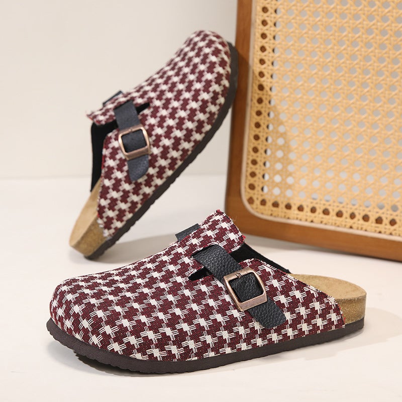 2026 ربيع أحذية النساء الجديدة مع الأقدام السميكة، انزلاق على مريحة Birkenstock-النمط العادي مغلق إصبع القدم البغال - Image 3