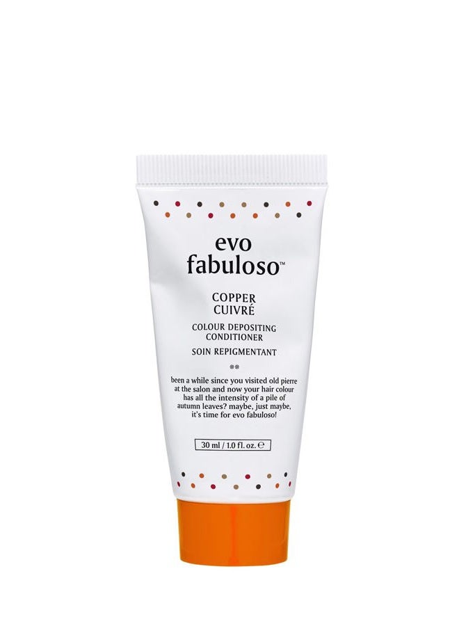 EVO Fabuloso Copper Colour Depositing Treatment - Colour Care Conditioner for Colour -Treated Hair - Helps Maintain Colour Depth, Tone & Shine, 30ml / 1.01fl.oz - Image 1