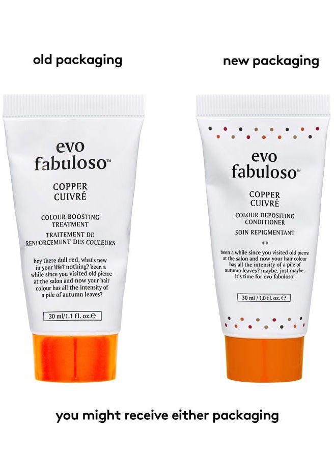 EVO Fabuloso Copper Colour Depositing Treatment - Colour Care Conditioner for Colour -Treated Hair - Helps Maintain Colour Depth, Tone & Shine, 30ml / 1.01fl.oz - Image 3