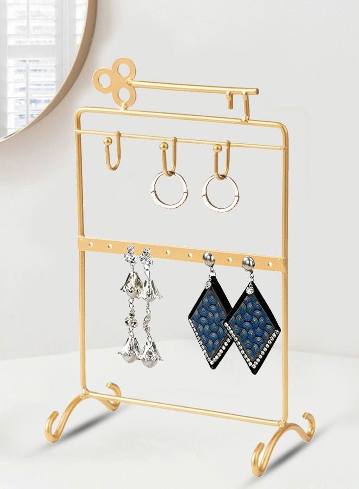 CATANES Earrings Organizer Jewelry Display Iron Stand Gold - Image 3