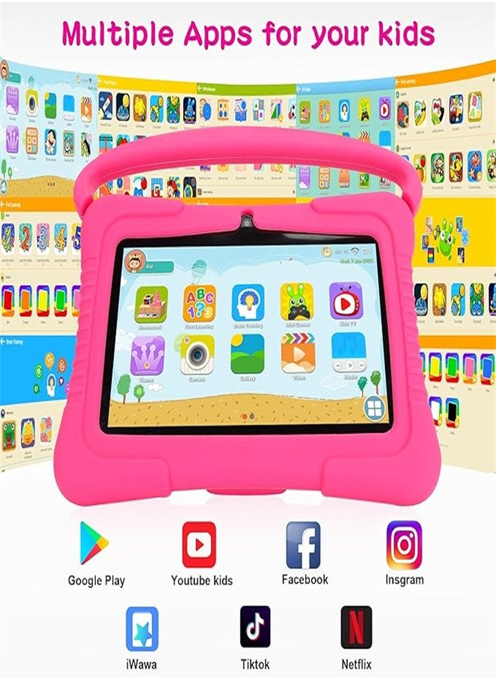 Generic 7 Inch Kids Android Tablet, 1GB Ram 16GB Storage, Toddler Tablet with IPS Screen, Parental Control, Bluetooth, WiFi, Child Proof Case with Stand, Learning  - Image 4