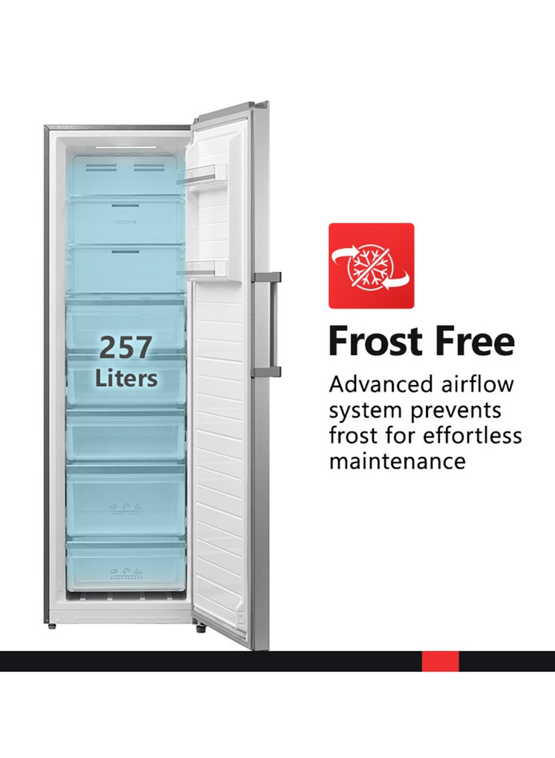 DAEWOO 392L Gross / 257L Net Capacity Upright Freezer, Frost-Free Convertible Freezer/Fridge, Multi-Function, Premium Stainless Steel Design, - Image 4