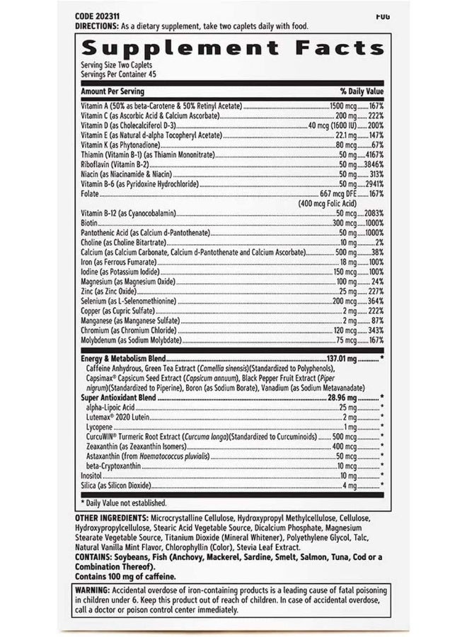 GNC Women's Energy & Metabolism Multivitamin 90 ct (Pack of 2) - Image 2