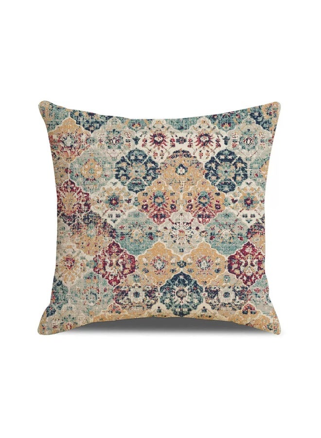 طقم أغطية وسائد من 4 قطع، غطاء وسادة، غطاء وسادة بنمط بوهيمي 45 سم × 45 سم، مناسب لغرفة المعيشة أو الأريكة أو السرير، غطاء وسادة 18 × 18 بوصة - Image 5