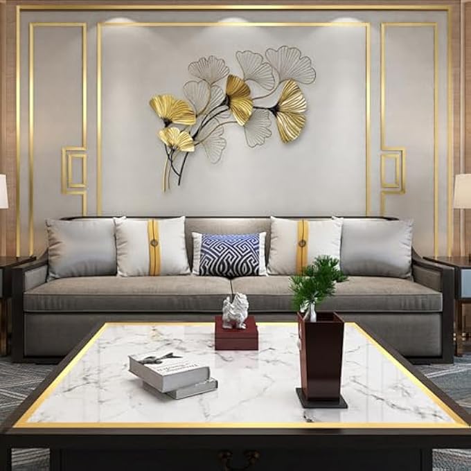 GOLD METALIZED BRUSHED FINISH MOLDING TRIM, PEEL AND STICK STRIP FOR MIRROR FRAME, WALL, FIREPLACE AND HOME DIY DECORATION (16.4 FT X 0.4 INCH) - Image 2