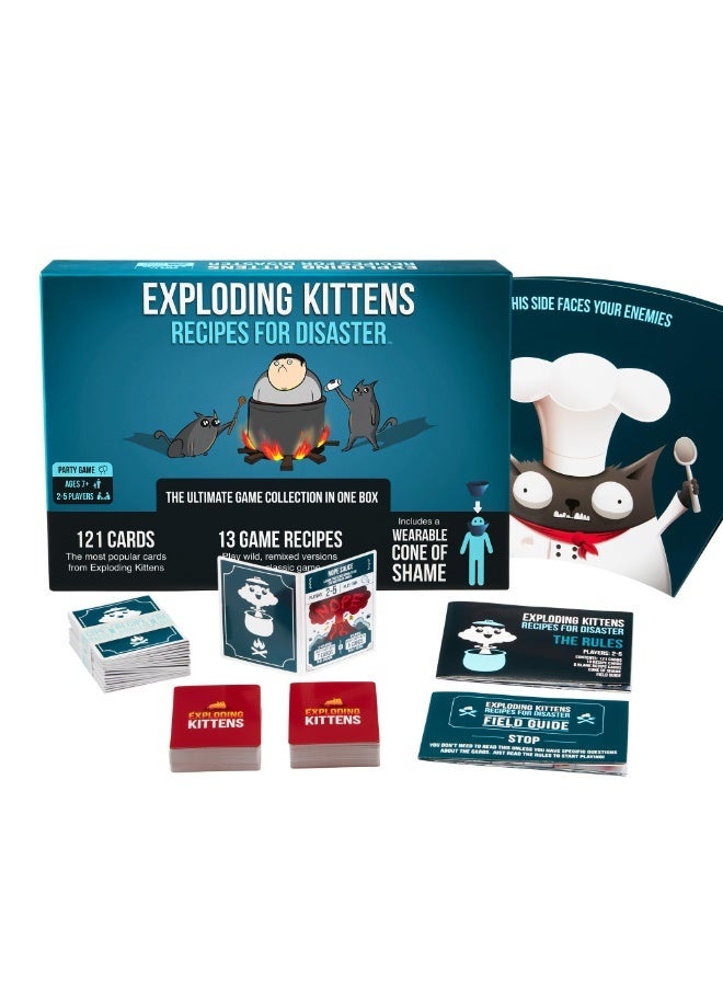 إكسبلودنج كيتنز لعبة بطاقات Exploding Kittens Recipes for Disaster مجموعة ألعاب ممتعة تحتوي على 121 بطاقة للعائلة والأصدقاء +7 سنوات من 2 إلى 5 لاعبين - Image 1