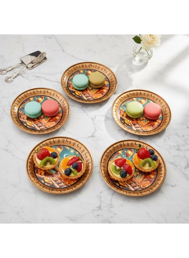 طقم أطباق تقديم وكوسترات رمضانية 6 قطع - Image 4