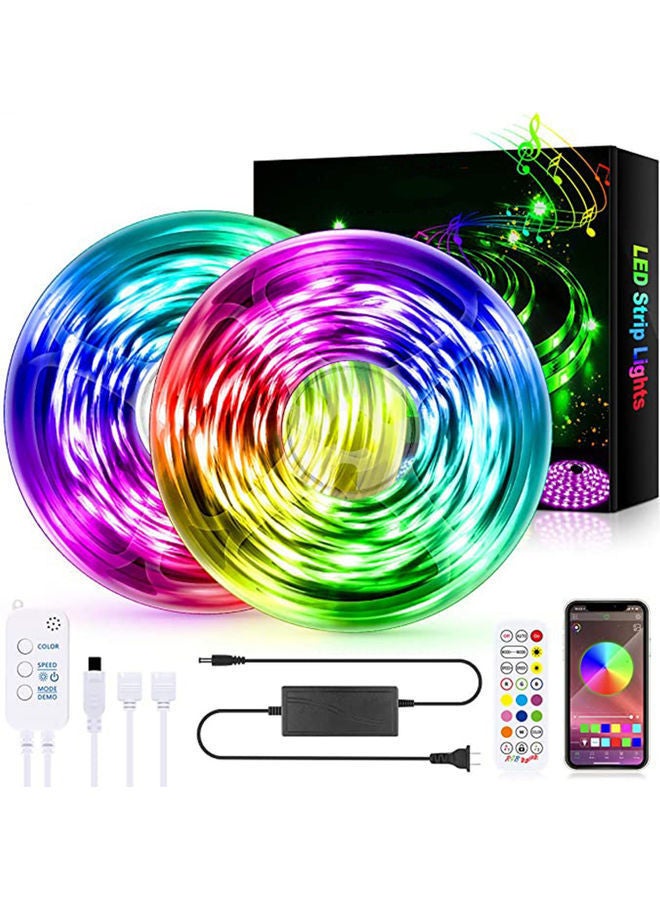 NIBEMINENT LED RGB Strip Light Kit With BT Controller Music Mode 24 Key Remote 5M Multicolour 17.7x6x16.7cm - Image 5