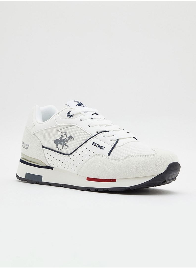 BEVERLY HILLS POLO CLUB - Men's Printed Low Top Sneaker In White - Image 1