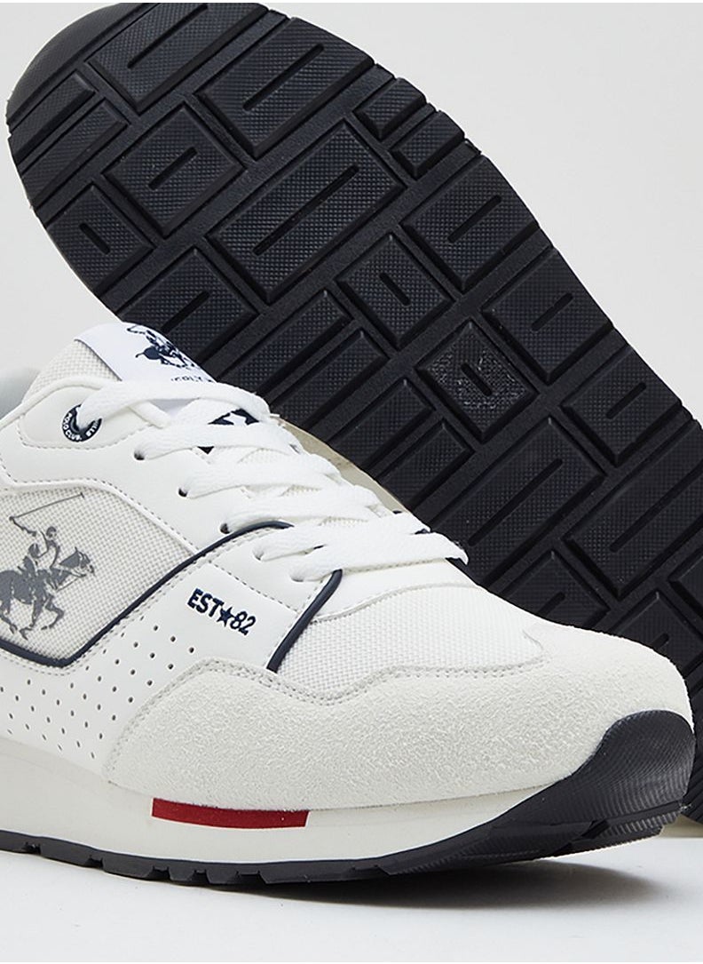 BEVERLY HILLS POLO CLUB - Men's Printed Low Top Sneaker In White - Image 1