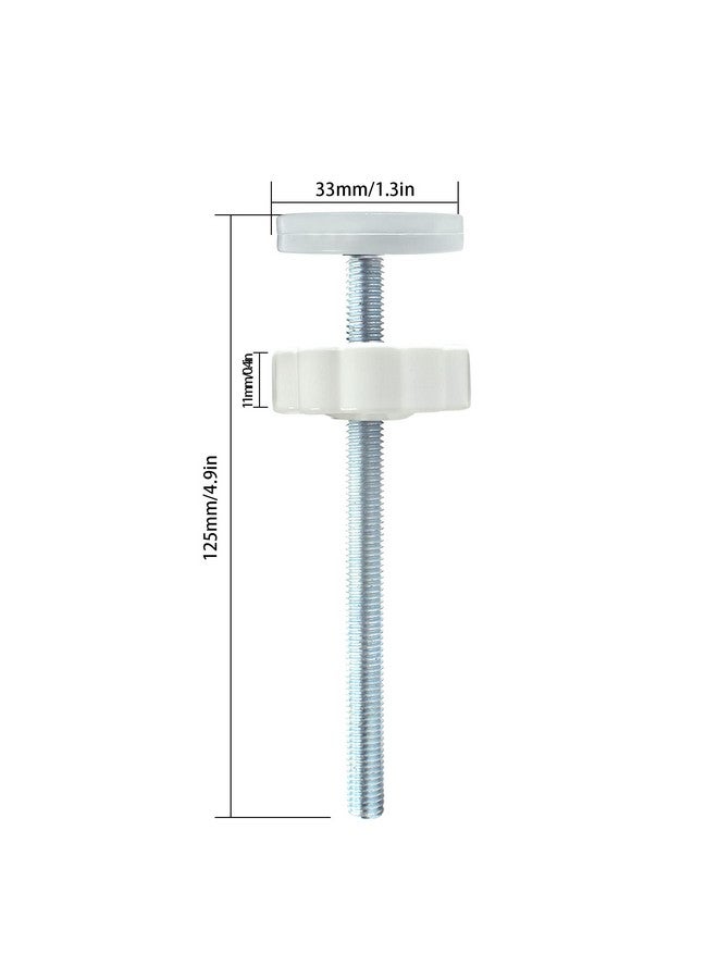 vmaisi Baby Gate Extender Extention4 Pack Baby And Pet Safety Stair Gate Threaded Spindle Rods Replacement Parts Bundle With Wall Protector (Roundwhite4 Pack)  - Image 4