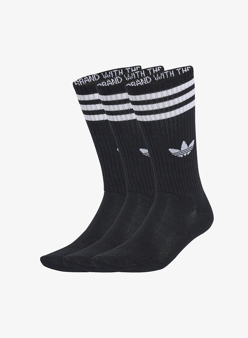 adidas Originals adidas 3S High Cr S 3P Black Originals Socks - Image 1