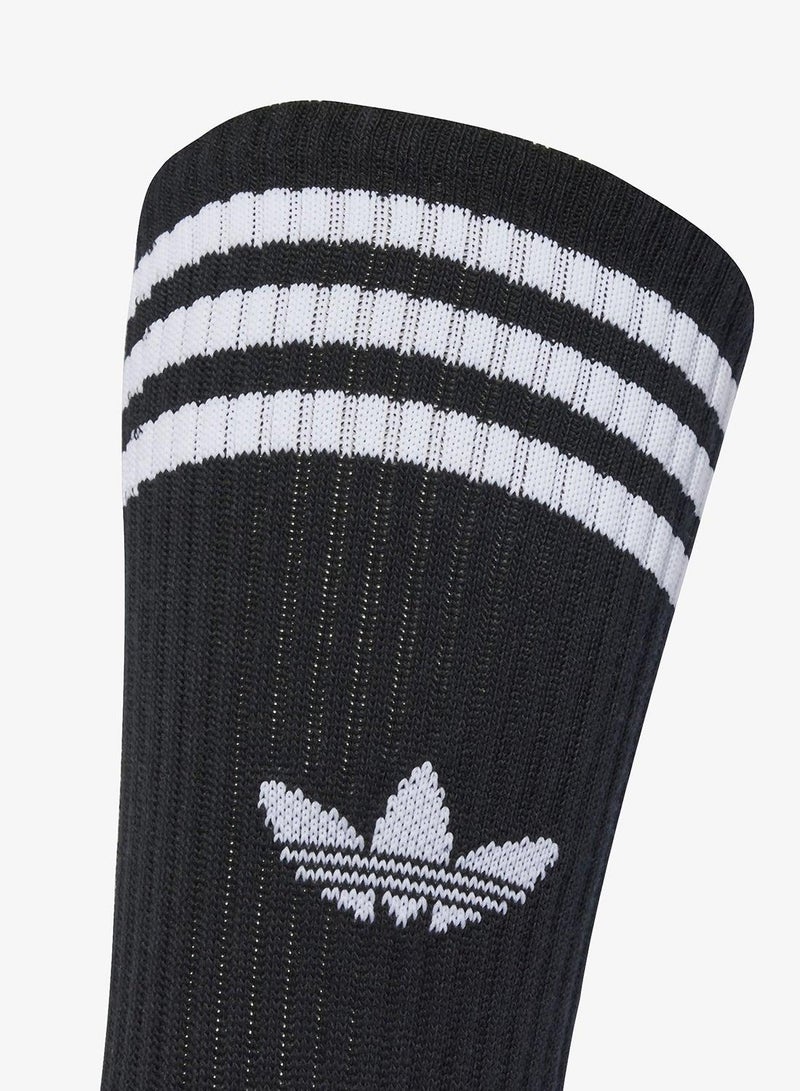 adidas Originals adidas 3S High Cr S 3P Black Originals Socks - Image 3