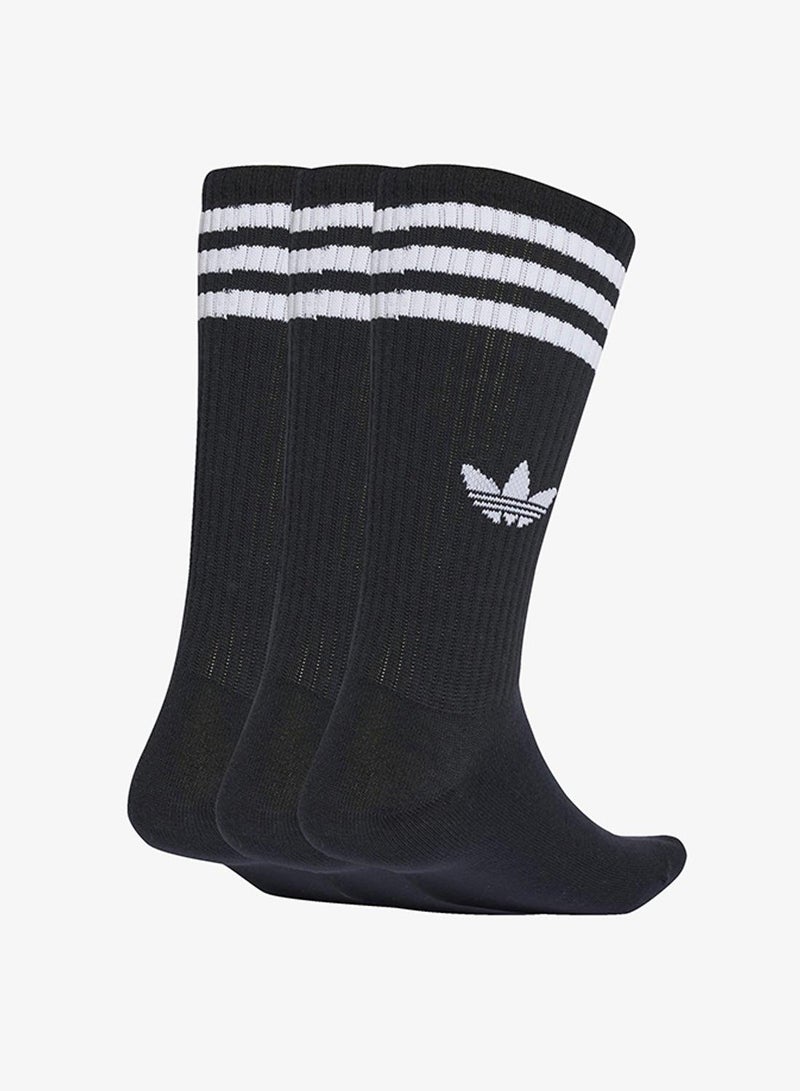 adidas Originals adidas 3S High Cr S 3P Black Originals Socks - Image 2