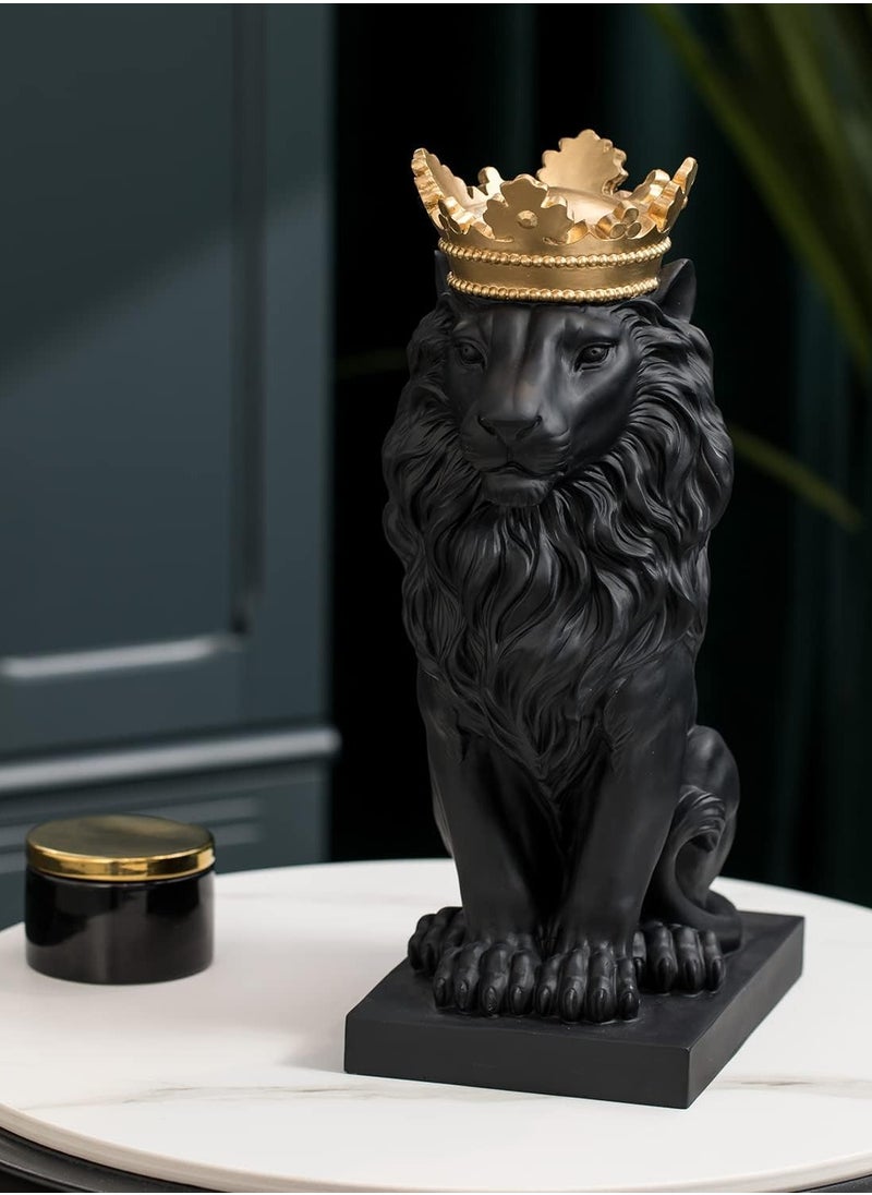 Generic Lion and King Crown Statue - Collectible Home Decor Statues 23cm x 15cm x 37cm  - Image 5