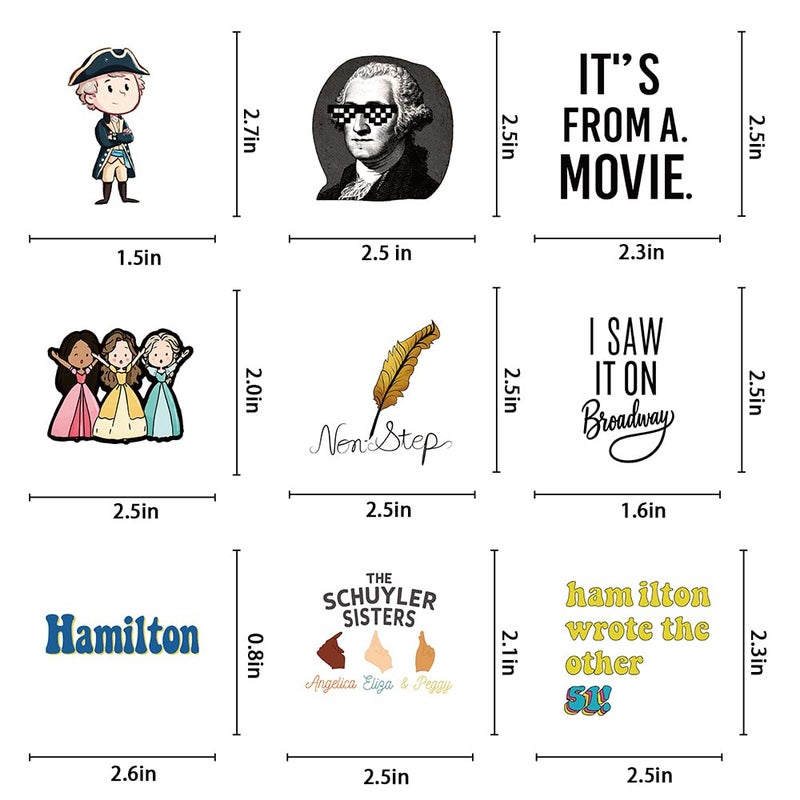Salaoen Hami_lton Stickers| 50 Pcak | Vinyl Waterproof Stickers for Laptop,Bumper,Water Bottles,Computer,Phone,Hard hat,Car Sticker and Decals - Image 2