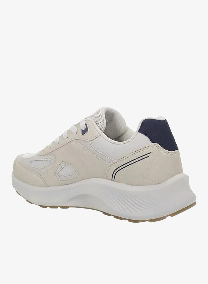 LUMBERJACK CREAM Men STUART Panelled Lace-Up Sneakers for Men | Best Price UAE