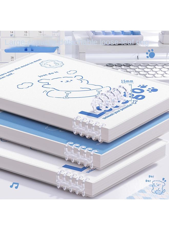 Bluejw Cross-border New Line Puppy Loose-leaf Notebook B5 Horizontal Line Notebook New Art Student A5 Loose-leaf Notebook - Image 4